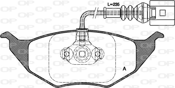 OPEN PARTS stabdžių trinkelių rinkinys, diskinis stabdys BPA0718.11